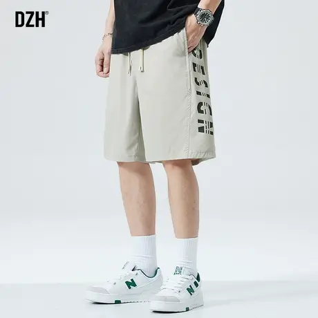 男士速干美式短裤男夏季潮牌薄款冰丝五分裤2023新款休闲运动中裤商品大图
