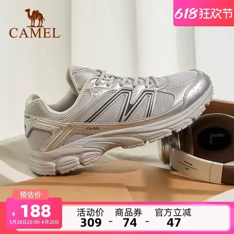 骆驼男鞋舒适2025夏季新款复古网面防滑百搭舒适出行运动慢跑鞋女商品大图