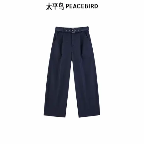 张婧仪同款 太平鸟2025年春夏新款圆弧廓形休闲长裤A1GBF1238图片