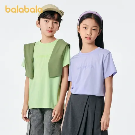 巴拉巴拉男童女童短袖t恤中大童打底衫儿童上衣2024夏装新款童装商品大图