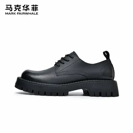 马克华菲男鞋秋季真皮黑色休闲皮鞋男士2025新款潮流百搭商务皮鞋商品大图