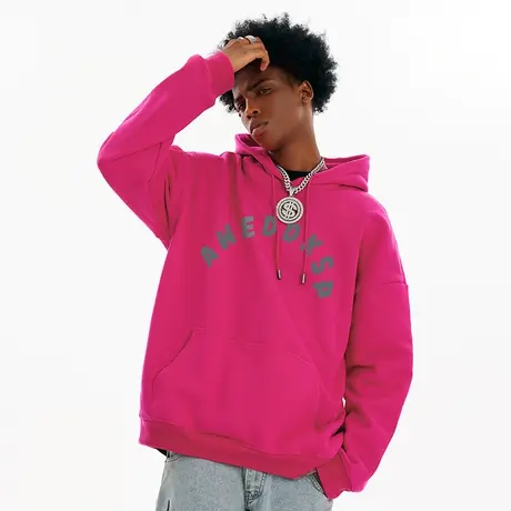 Nuthink美式字母连帽卫衣男高街宽松大码潮流情侣帽衫冬季外套潮商品大图