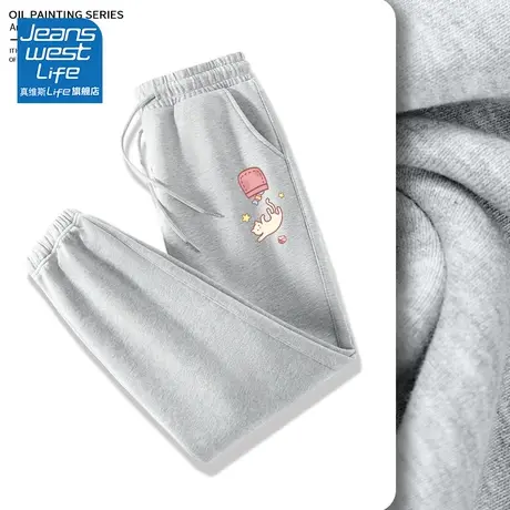 真维斯LIFE春秋季灰色休闲裤子女百搭休闲高级感超好看长裤韩系W图片