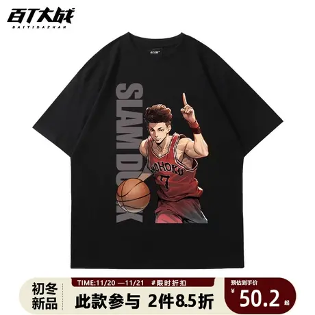 灌篮高手周边宫城良田学生情侣短袖装服T恤篮球男青少年ins动漫潮商品大图