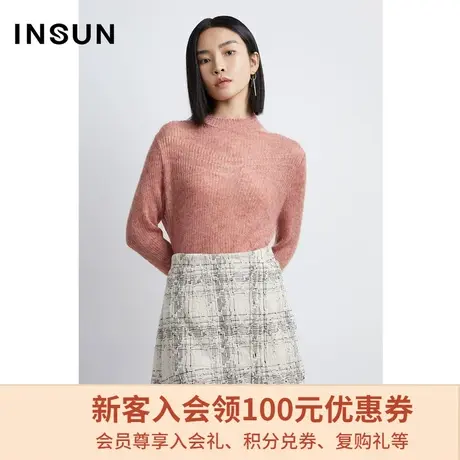 恩裳商场同款2022秋冬显瘦保暖女修身简约通勤打底毛针织衫内外穿图片