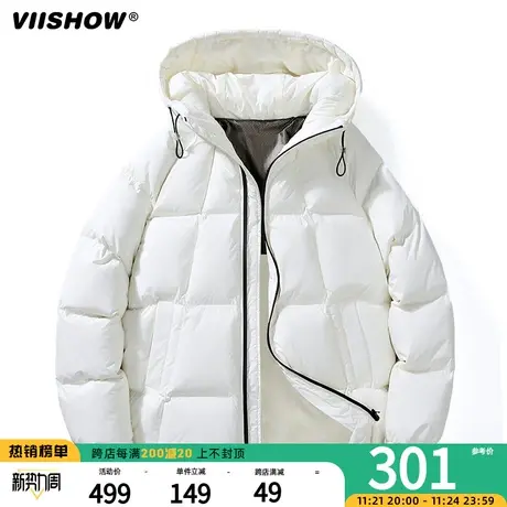 VIISHOW连帽保暖羽绒服男2023年冬季新款90鸭绒潮牌百搭舒适外套图片