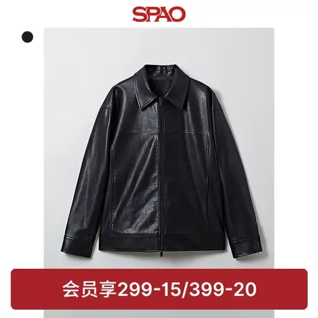 SPAO韩国同款2024年春季新款男士商务翻领外套夹克SPJLE12M05商品大图