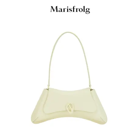 【商场同款】玛丝菲尔年秋季新款米黄色包盖式单根手提包商品大图