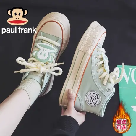 大嘴猴女鞋高帮帆布鞋女2023新款秋季超火厚底休闲百搭板鞋球鞋子商品大图