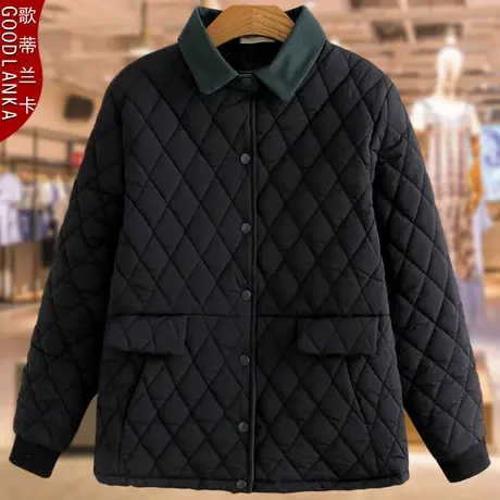 40-50岁中年妈妈冬季小棉袄大码妈妈装宽松洋气翻领羽绒棉服外套商品大图