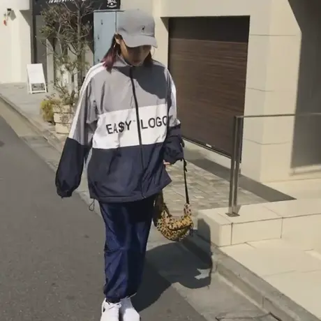 中长款风衣春秋季韩版学生宽松bf2023新款原宿怪味少女外套乌77潮商品大图