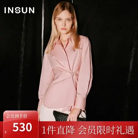 恩裳COVER2023秋装新款精梳棉中式盘扣解构衬衫女图片