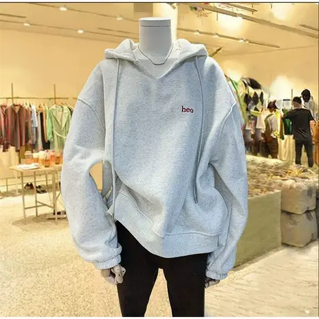 waitmore卫衣女2020新款初秋宽松韩版潮ins连帽上衣bf慵懒风外套商品大图