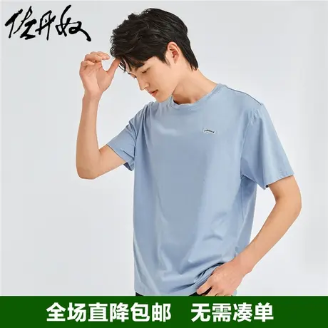 佐丹奴短袖t恤男夏季纯棉小刺绣男生少年感圆领运动上衣13023203商品大图