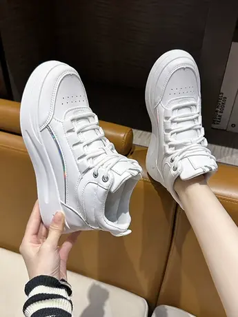 厚底高帮鞋女2023春秋新款网红ins潮超火运动休闲轻便小白鞋女鞋图片