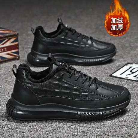 冬季加绒雨鞋男款外穿厨师厨房工作鞋防滑防水鞋短筒水鞋男士雨靴商品大图