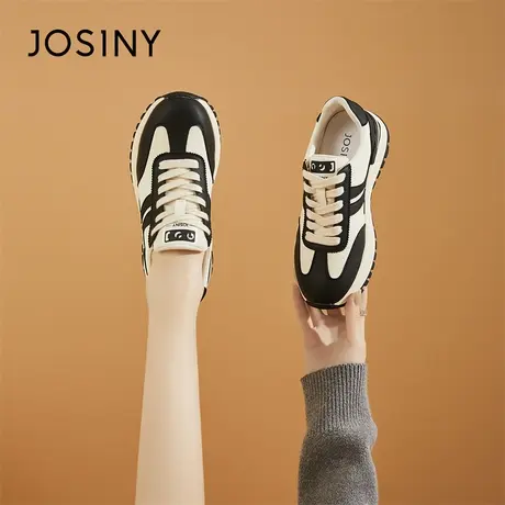 Josiny/卓诗尼厚底运动鞋女春2024新款爆款百搭平底轻便休闲板鞋商品大图