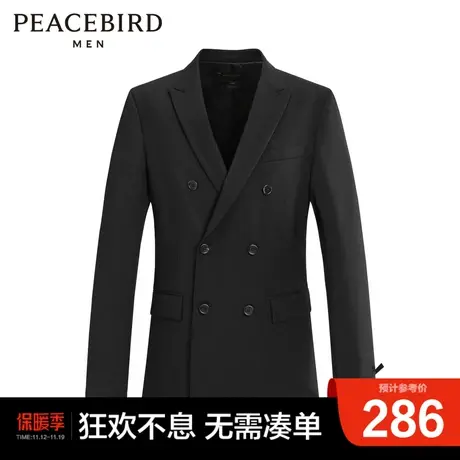 太平鸟男装 秋季新款双排扣西服西装男图片