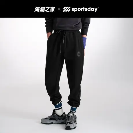 HLA/海澜之家sportsday抽绳松紧腰23秋冬都市慢跑宽松卫裤男商品大图
