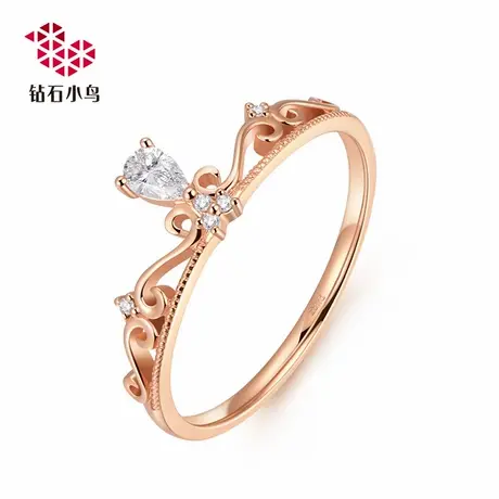 Zbird/钻石小鸟18K金钻石戒指清新佳人-女戒订婚求婚戒指-RDW36商品大图