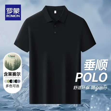 【莱赛尔】罗蒙翻领短袖t恤男夏装25新款夏季透气柔顺弹力POLO衫图片