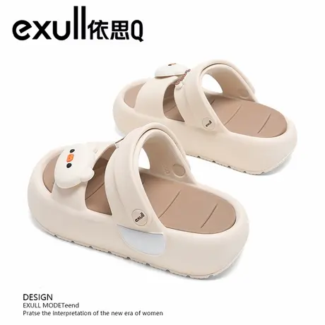 exull/依思Q拖鞋女士外穿防滑厚底踩屎感凉鞋女款两穿舒适沙滩鞋商品大图