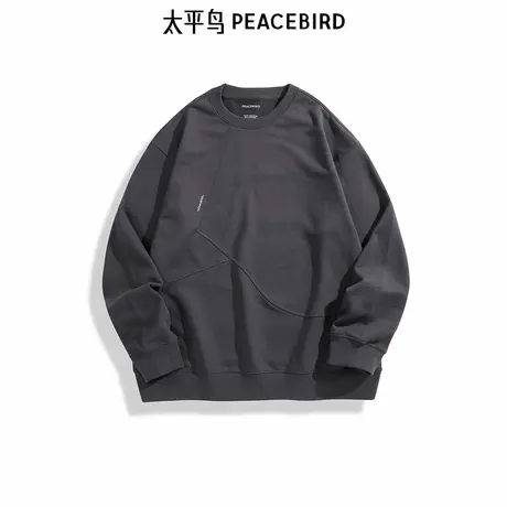 【商场同款】太平鸟男装 冬重磅卫衣印花阔版休闲卫衣 B2CRE4432商品大图