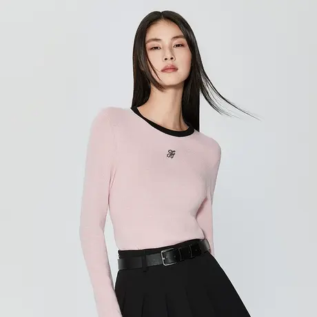 【0元免费试用】欧时力 澳美丽诺羊毛巴素兰毛衣23秋图片