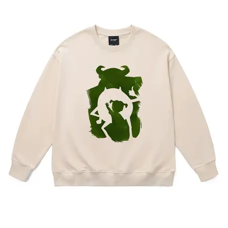 怪兽大学联名卫衣男秋款迪士尼大眼仔蓝毛怪动漫衣服宽松圆领外套图片