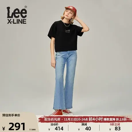 Lee23新品低腰浅蓝色女牛仔喇叭裤潮流LWB005564101-025图片