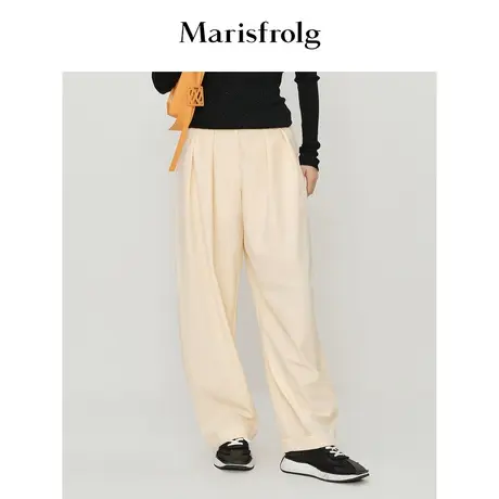 【顺滑垂坠系列】玛丝菲尔休闲裤春季新款铜氨丝锥形哈伦裤百搭商品大图