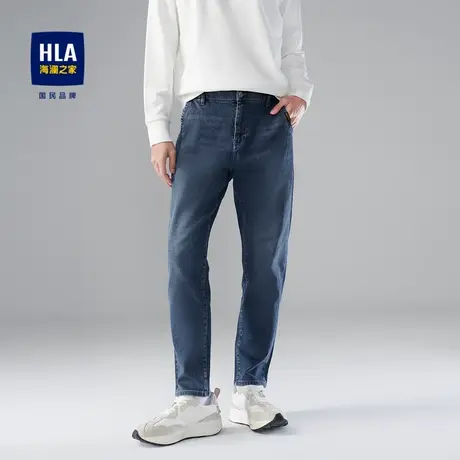 HLA/海澜之家SPRINTING SMILE中腰宽松牛仔裤秋冬季新窄脚裤子男商品大图