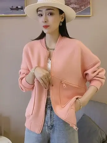 早春秋棒球服外套小个子2023新款宽松休闲夹克衫ins潮设计感小众商品大图