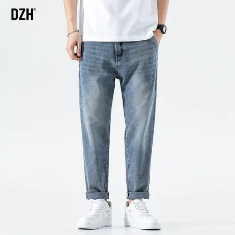 男士休闲牛仔裤男潮牌窄版直筒裤秋季宽松百搭裤子男款长裤牛子裤商品大图