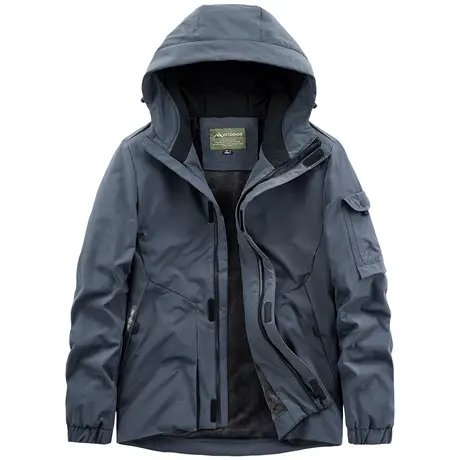 VIP秋冬季工装外套男宽松加绒加厚机能夹克韩版潮流连帽风衣潮牌商品大图