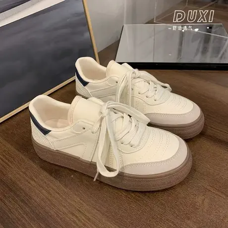 2023新款休闲百搭小白鞋运动低帮夏季小众潮鞋纯色女商品大图