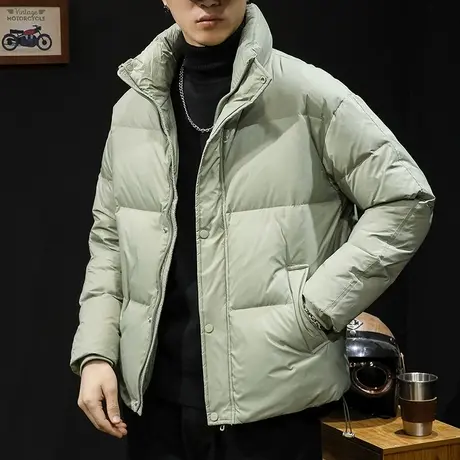 轻薄保暖羽绒服男冬季立领2023新款大码男装男士夹克外套加肥加大图片