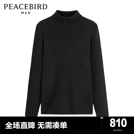 【大师系列】太平鸟男装 2023年冬季新款纯羊毛高领毛衣B1EBD4V14商品大图