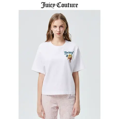 Juicy Couture橘滋T恤女2023夏季新款宽松休闲短袖T百搭半袖上衣商品大图