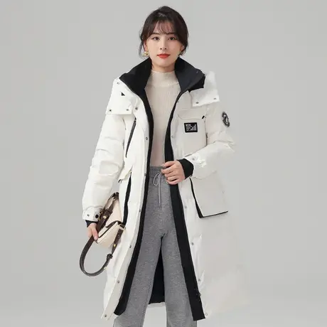 雪中飞工装长款羽绒服女式保暖加厚2023秋冬新款时尚休闲年轻外套图片