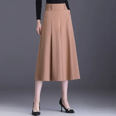 裙裤七分裤女春夏2023新款宽松高腰a字阔腿裤裙垂感大码休闲甩裤图片