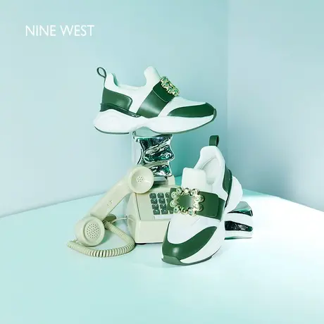 【超临界】Nine West/玖熙时尚休闲鞋春季新款增高厚底老爹鞋女商品大图