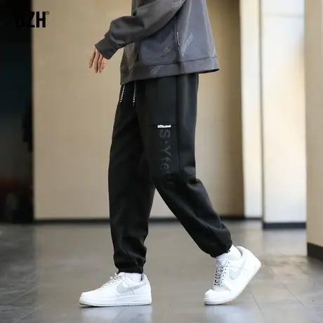 男生休闲黑色卫裤男束脚春夏潮牌宽松运动裤秋季2023新款高街裤子商品大图