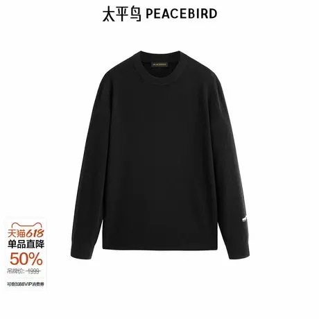 【商场同款】太平鸟男装 休闲毛衣山羊绒修身针织衫男 B1EBE4B16图片