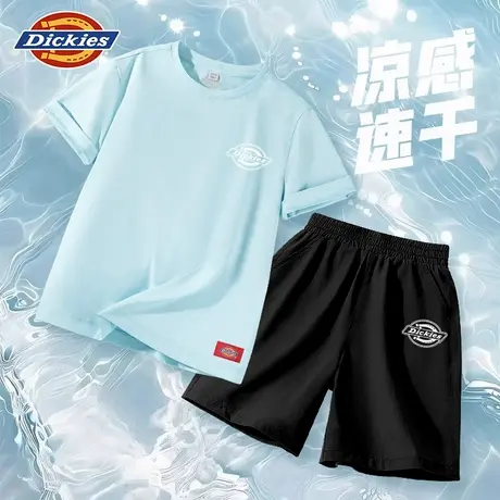 Dickies童装男童夏装套装儿童夏季凉感速干两件套男孩运动t恤薄A商品大图