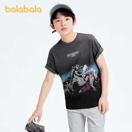 奥特曼IP巴拉巴拉男童短袖t恤中童速干上衣儿童2024夏装新款童装商品大图