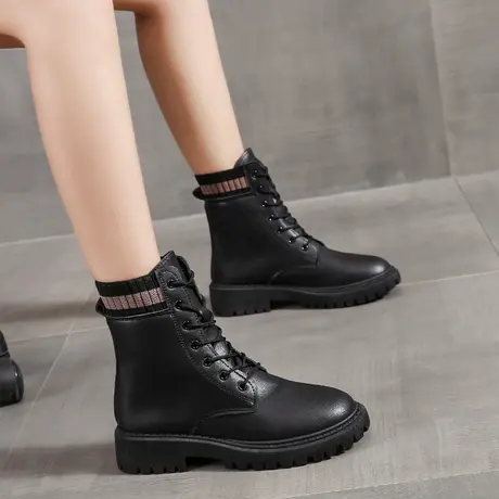 炸街马丁靴子女鞋ins英伦风2023年秋冬季新款增高短靴春秋单靴夏商品大图