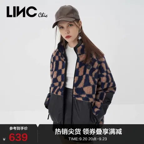 LINCCHIC金羽杰羽绒服女羊羔绒棋盘格轻薄羽绒服女冬季Y22802268图片