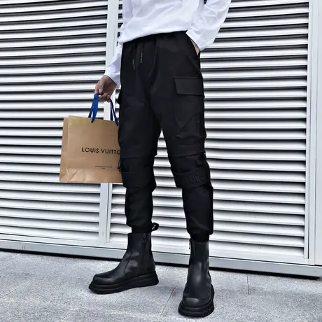秋季男士裤子哈伦裤卫裤长裤潮流社会小伙时尚ins宽松束脚运动裤商品大图