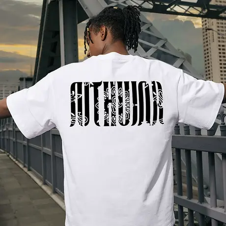 Nuthink欧美潮流小众设计短袖T恤男夏季oversize宽松大码半截袖潮商品大图